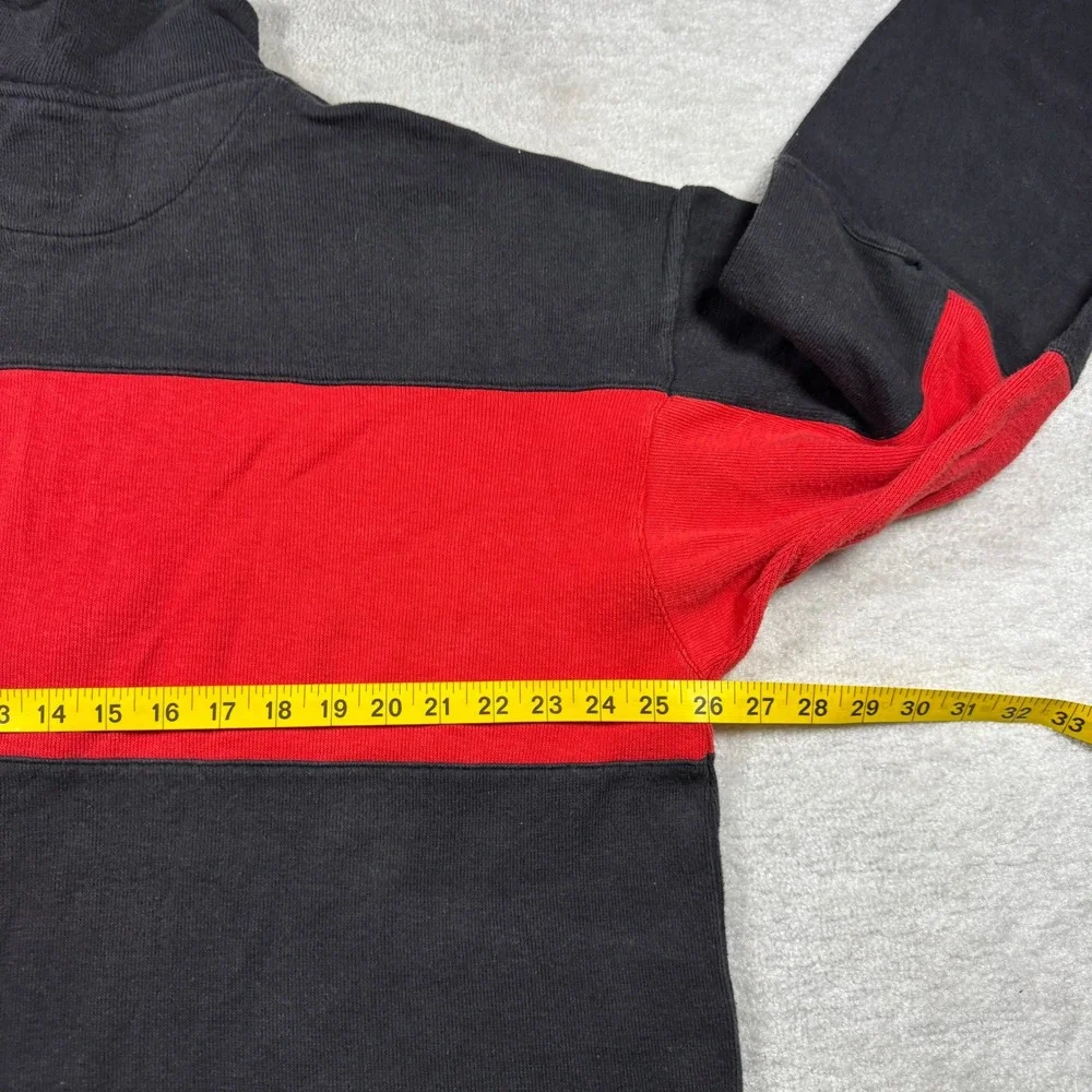 Marlboro Pullover Mens XXL Black Red Adventure Team Vintage 1/4 Zip Colorblock